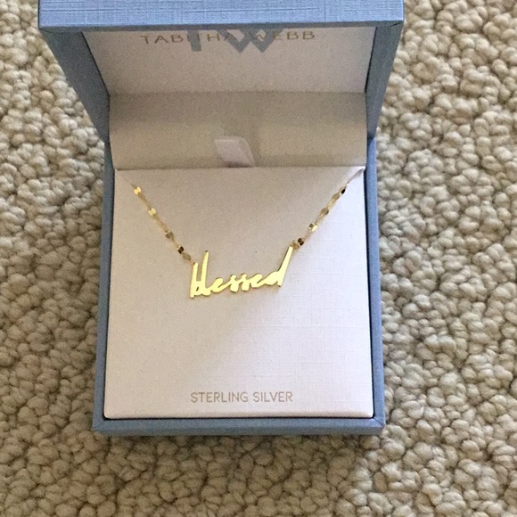 tabitha webb Jewelry - Tabitha Webb gold BLESSED necklace